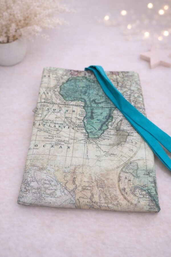 Funda de Libro " Mapamundi Vintage"