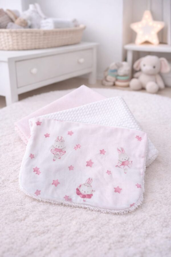 Pack de 3 toallitas Reutilizables "Ballet Bunny"