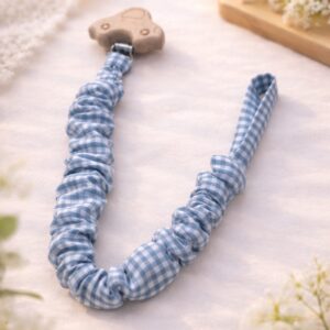 Chupetero Vichy Azúl  con clip de Coche